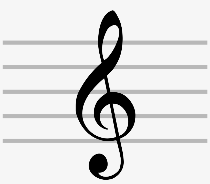 New Svg Image - E On The Treble Clef, transparent png download