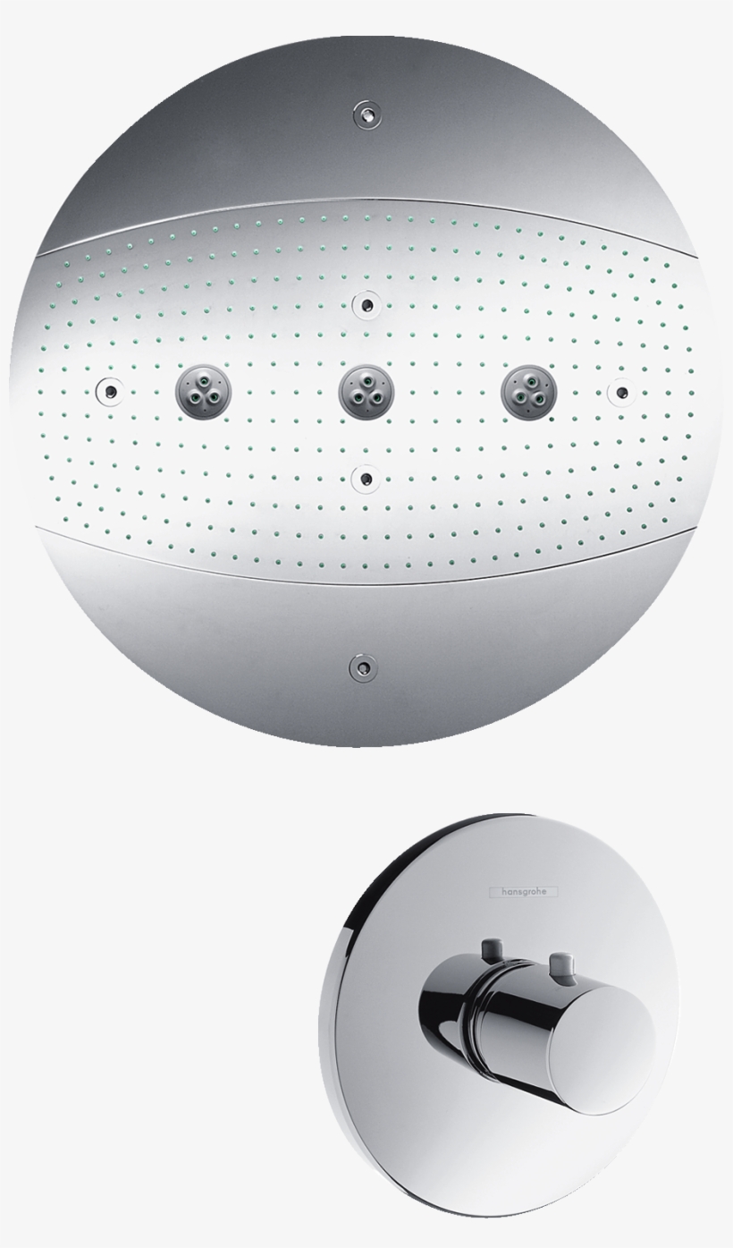 Overhead Shower 600 3jet Without Lighting Set - Hansgrohe Ecostat 15711000 Ecostat S Thermostatic Mixer, transparent png download