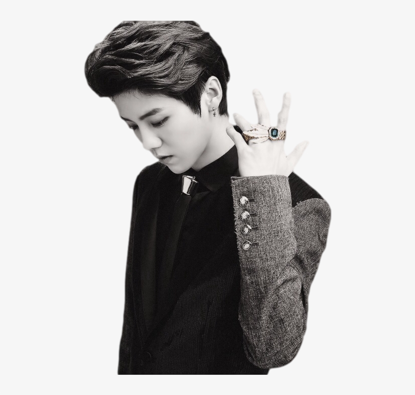 Free Magazines, April 20, Google Search, Luhan, Exo, - Luhan Black And White Png, transparent png download