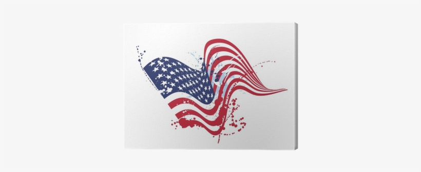 Quadro Em Tela Grunge Bandeira Americana Eua Bandeira - Flag Of The United States, transparent png download