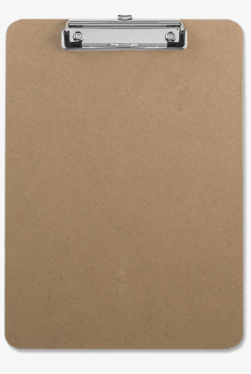 Brown Clipboard - Clipboards - Hardboard - Flat Clip - 9 X 12.5 Inches, transparent png download