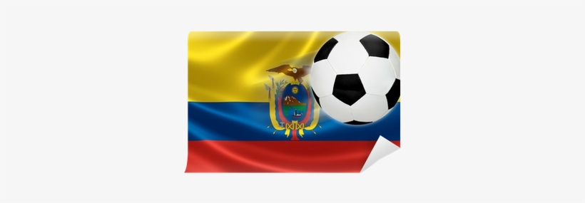 Soccer Ball Steaks Across Ecuador's Flag Wall Mural - Ecuador, transparent png download