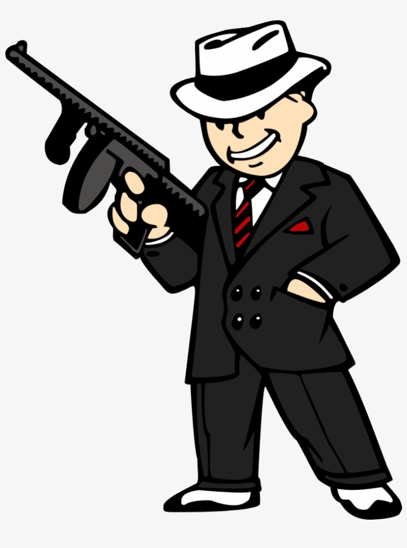 Fallout Png - Vault Boy Gangster, transparent png download
