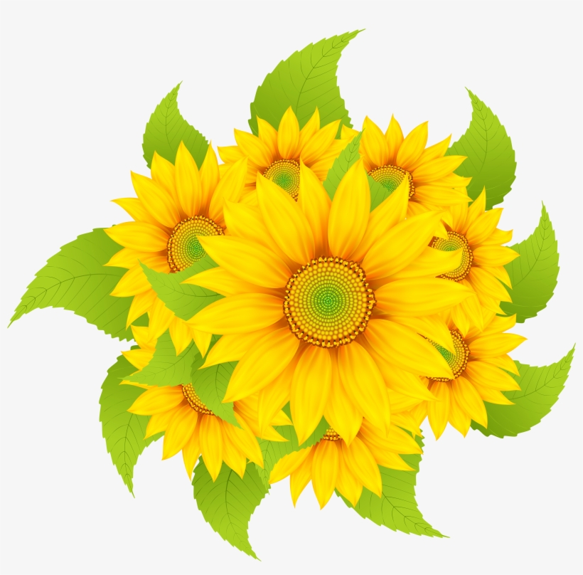 Sun Flower Decoration Border Png, transparent png download