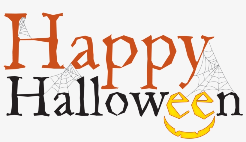 Happy Halloween Text Transparent Background - Transparent Background Halloween Clip Art, transparent png download