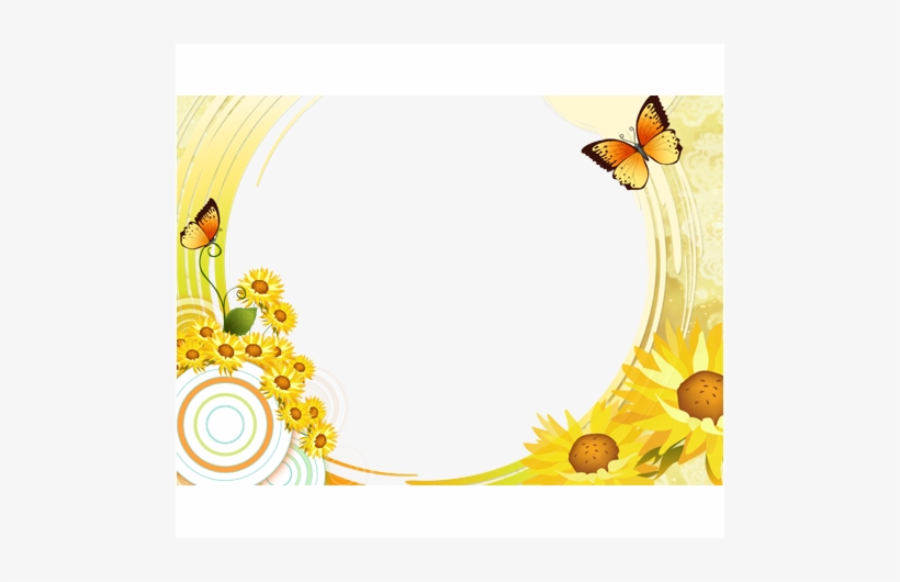 Free Icons Png - Marcos Con Girasoles Png, transparent png download