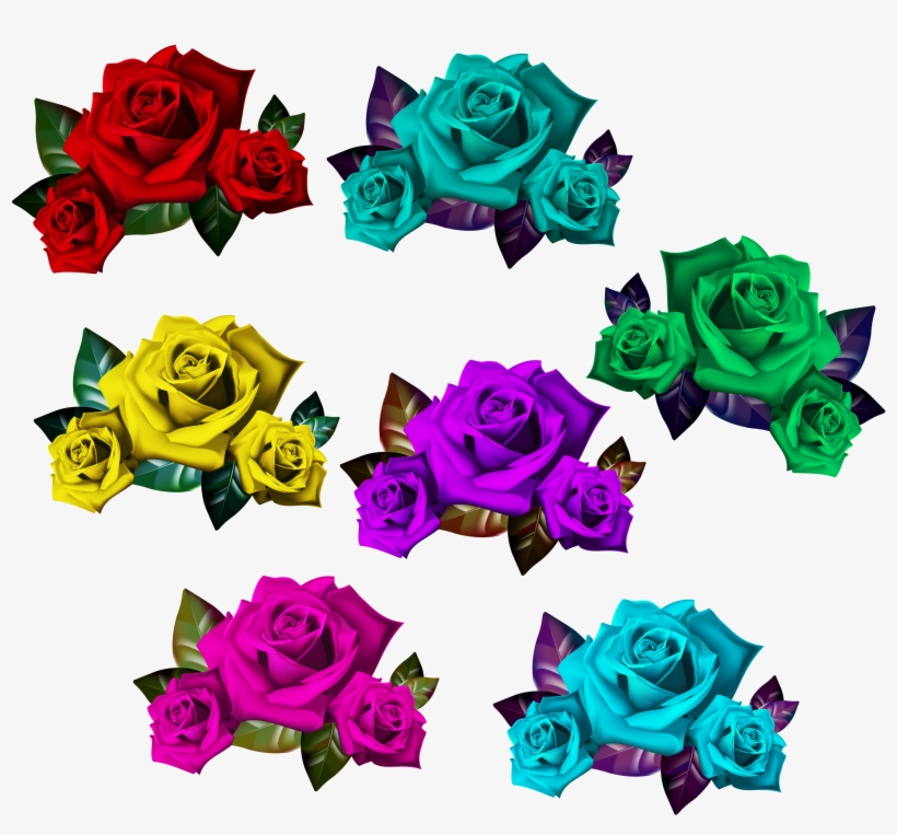 Colorful Romeo Juliet Bouquet Of Roses Frame Clipart - They Came So Naturally: A Poetry Collection, transparent png download