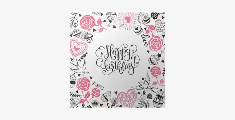 Póster Feliz Cumpleaños Tarjeta De Felicitación - Marco Tarjeta De Cumpleaños, transparent png download