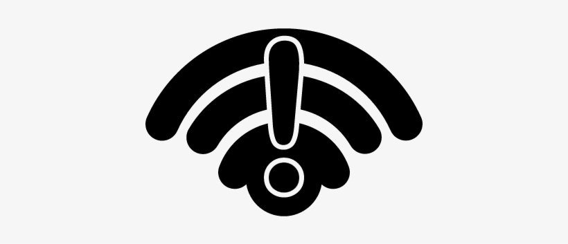 Wifi Connection Warning Symbol Vector - Icon, transparent png download