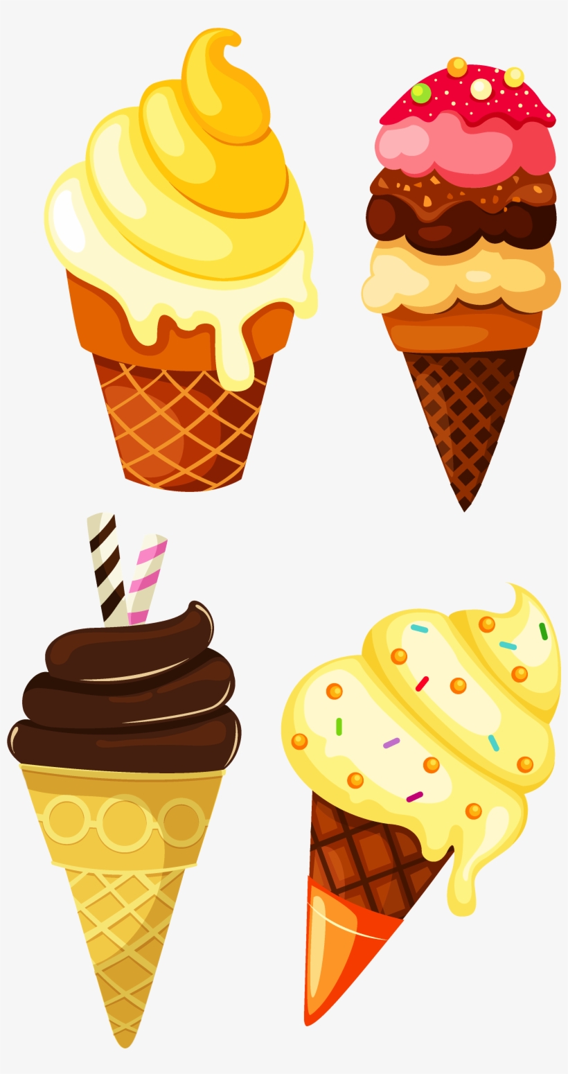 Ice Cream Cones - Illustration, transparent png download