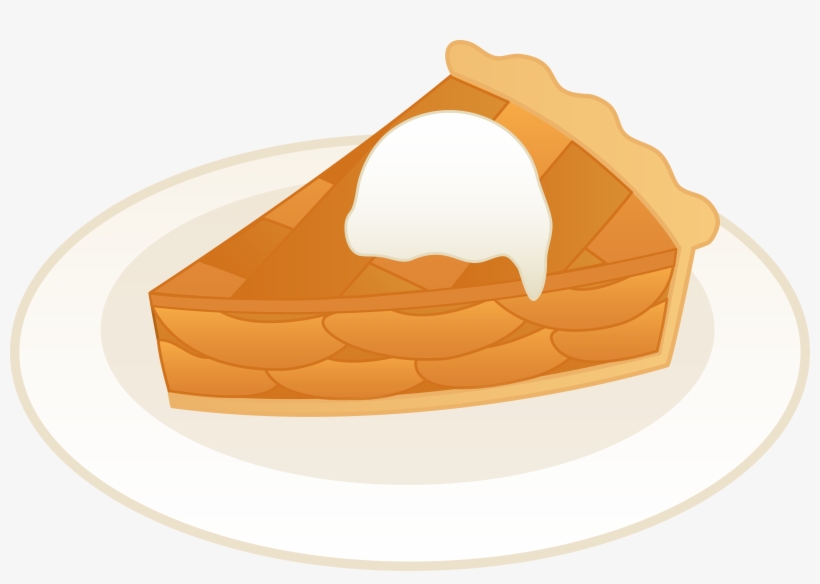 28 Collection Of Apple Pie With Ice Cream Clipart - Pie Ala Mode Cartoon, transparent png download