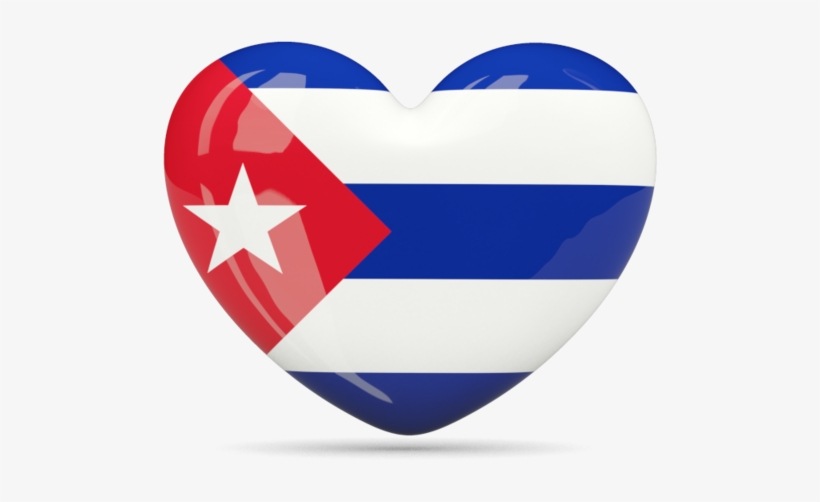 Cuban Flag In A Heart, transparent png download