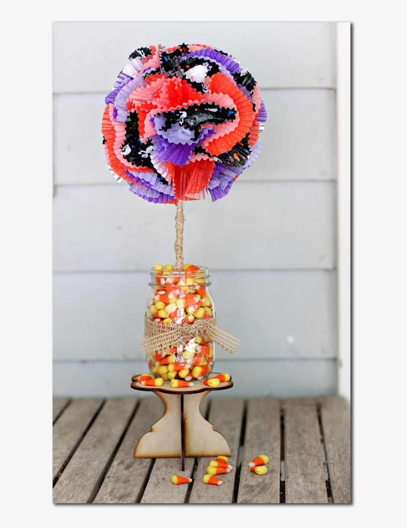 Three Tierred Cupcake Liner Topiary Cupcake Liner Topiary - Halloween, transparent png download