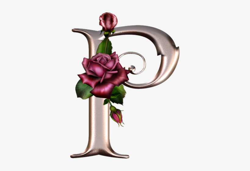 Paroth Sethkunlawong Uploaded This Image To 'az' - P Letter In Rose, transparent png download