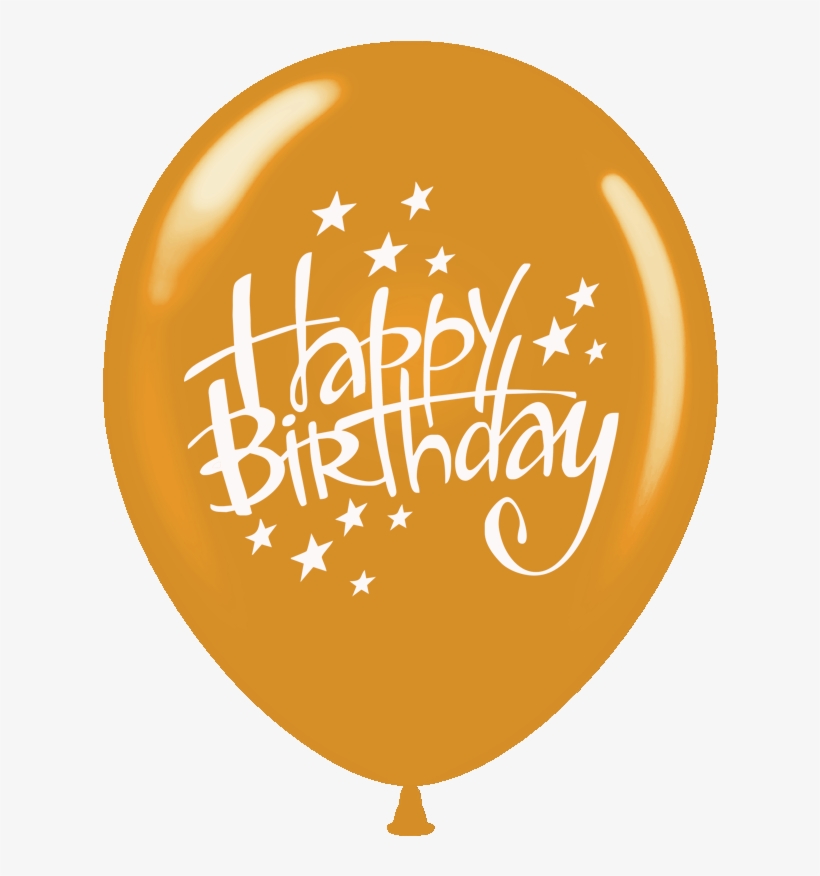 Balloons Printed Happy Birthday With Stars 1 Side Nd - Happy Birthday 6 [book], transparent png download