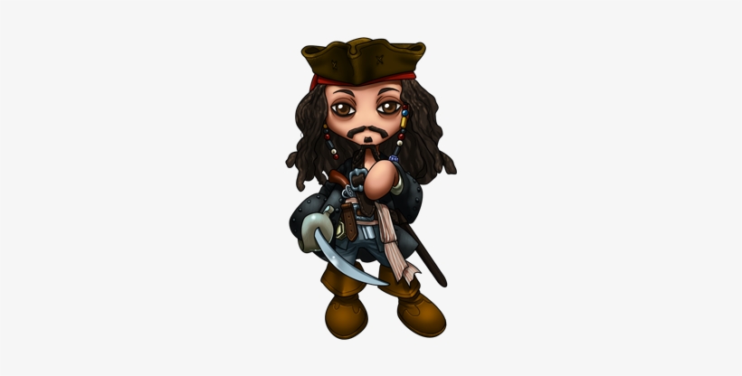 Image Black And White Download Caribbean Clip Jack - Jack Sparrow Chibi Png, transparent png download