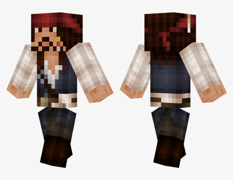 Jack Sparrow - Minecraft Skin Pirates Of The Caribbean, transparent png download