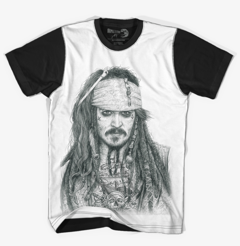 Captain Jack Sparrow Inked - Jack Sparrow T Shitt, transparent png download