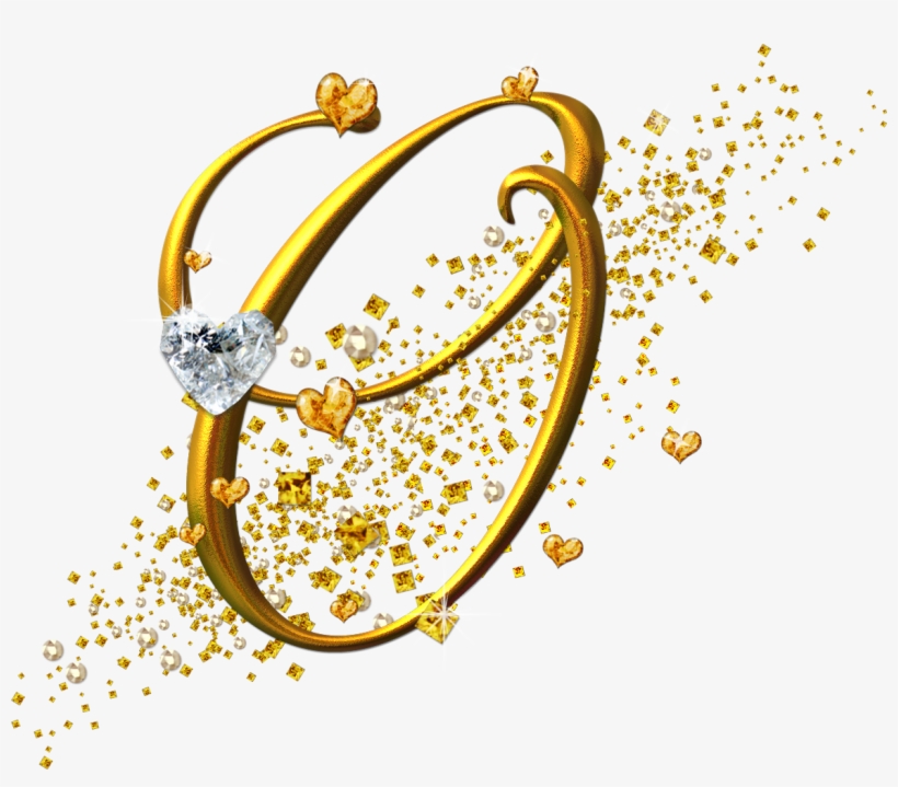 O%2b 1,169×969 Pixels - Alfabeto Dorado Con Corazones, transparent png download
