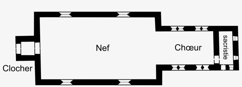 Plan Église Notre-dame - Les Barils, transparent png download