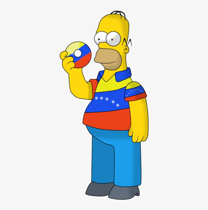Simpsons Png Images Free Download - Venezolanos En Los Simpson, transparent png download