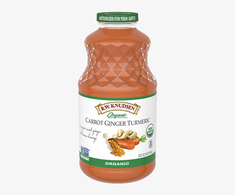 Organic Carrot Ginger Turmeric Juice - Rw Knudsen Carrot Juice, transparent png download