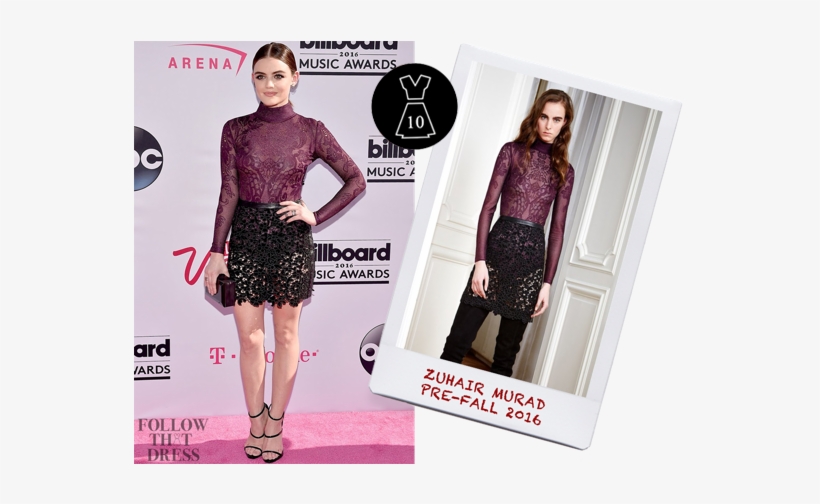 Pretty Little Liar Lucy Hale Wore A Zuhair Murad Long - Bbmas 2017 Red Carpet, transparent png download