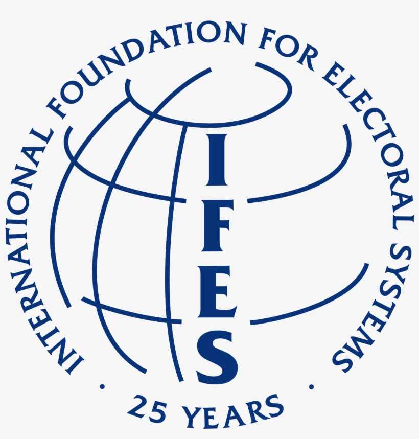 25th Globe Logo Blue - International Foundation For Electoral Systems, transparent png download