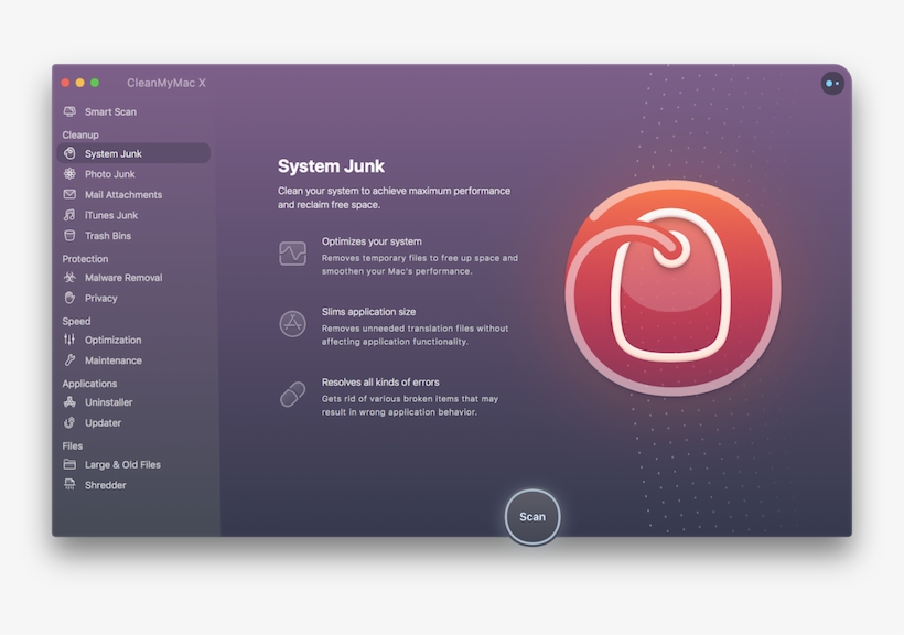 For Example, Most Of The Space Is Reclaimed After Removing - Clean My Mac X, transparent png download