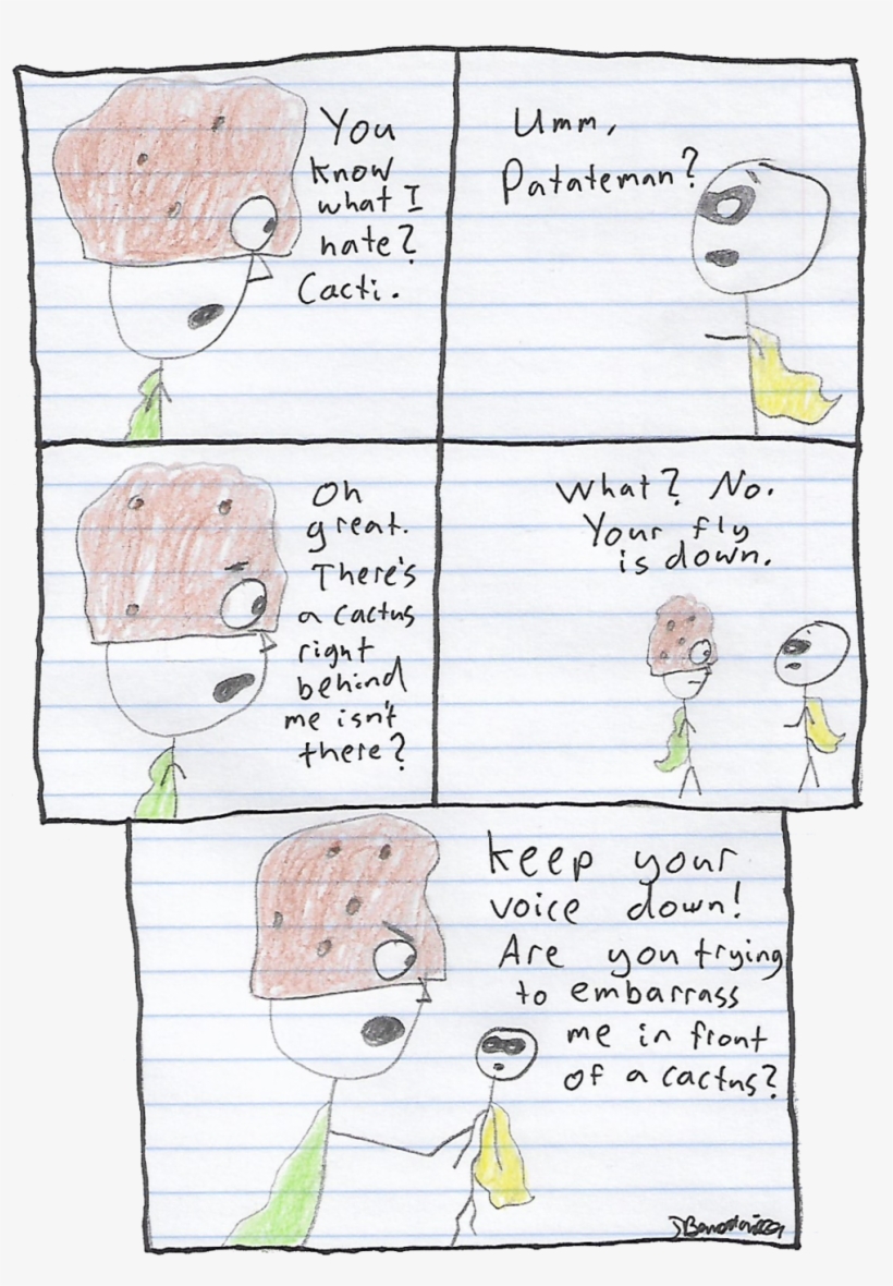 Comic 90 Patateman Cacti - Comics, transparent png download