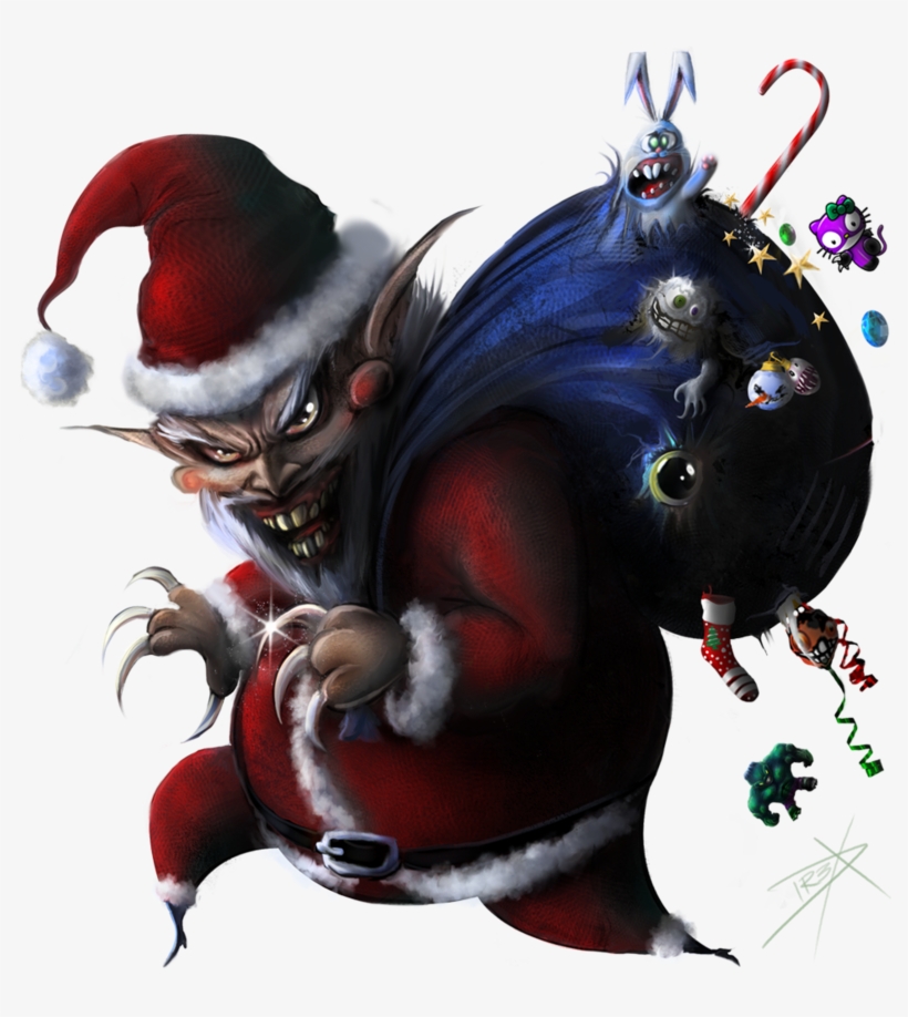 Santa Claws By D3rx-d35l3cj - Evil Santa Claus Png, transparent png download