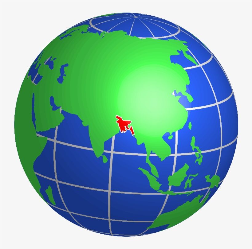 Clipart - Bangladesh Globe - Bangladesh In World Png, transparent png download