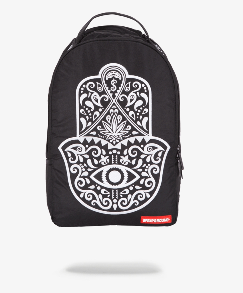 $0 - - Sprayground Hamsa Embroidered Backpack | Black, transparent png download