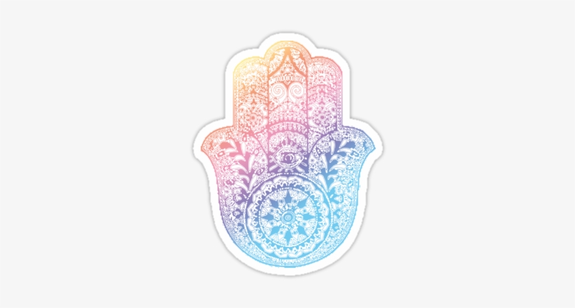 Rainbow Hamsa By Adjsr - Mano De Fatima A Color, transparent png download