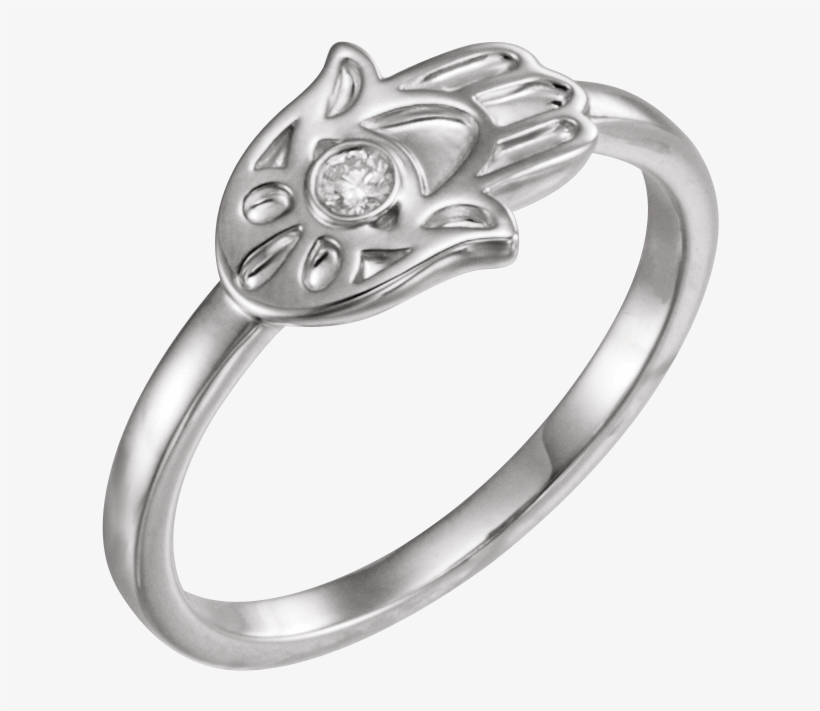 New 14k Gold Hamsa Ring With Diamond!, transparent png download