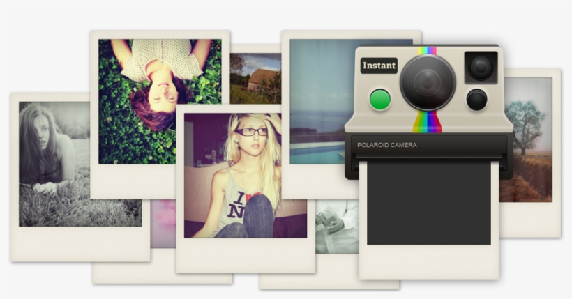 They Also Let You Add Writing To The Bottom Part Of - Vintage Polaroid Camera, transparent png download