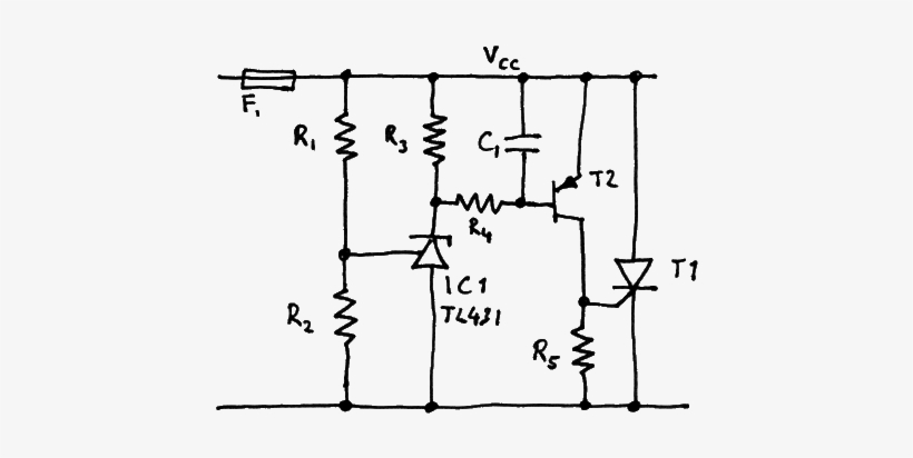Download Precision Crowbar Circuit - Tl431 Crowbar | Transparent PNG ...
