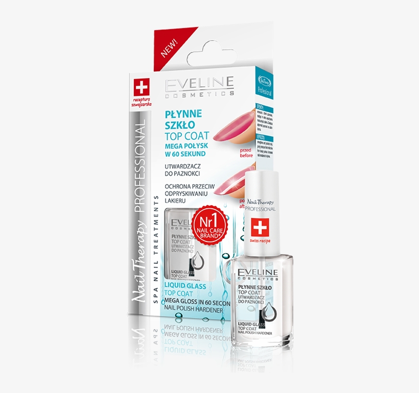 Perfect Top Coat Maxi Shine - Eveline Cosmetics Top Coat Mega Gloss Nail Polish Hardener, transparent png download