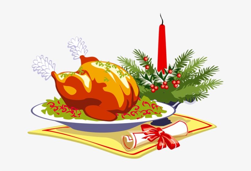 Christmas Clipart Brunch - Christmas Dinner Clipart, transparent png download