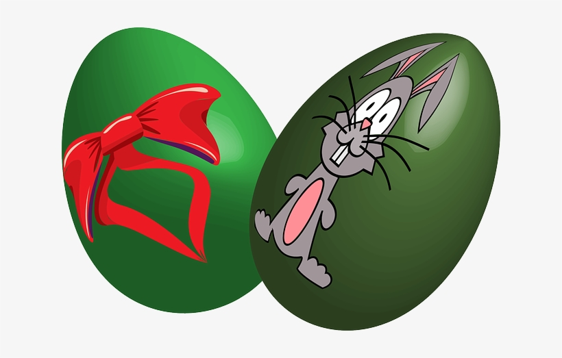 Decorated, Ribbon, Bunny, Eggs, Egg, Holiday, Easter - Easter, transparent png download