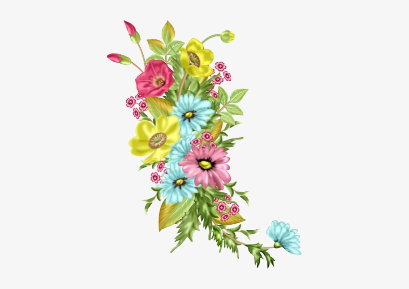 Fleurs Flores Bloemen Kwiaty - Easter Card With Flowers And Little Spring Birds Card, transparent png download