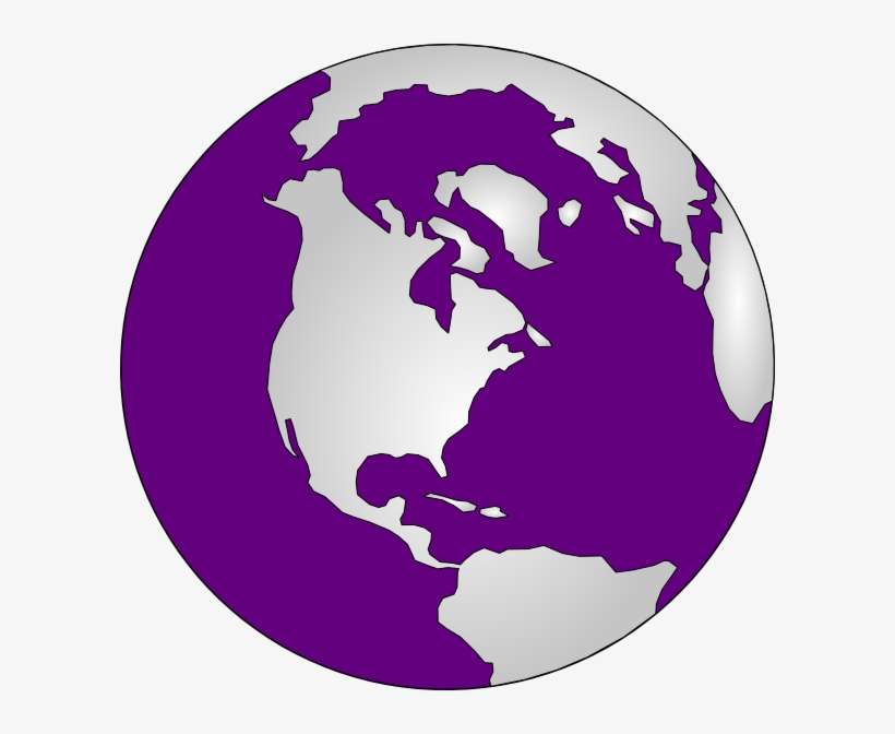 Purple And Silver Cross Clip Art At Clker - Travel Planet Brochure Earth, transparent png download