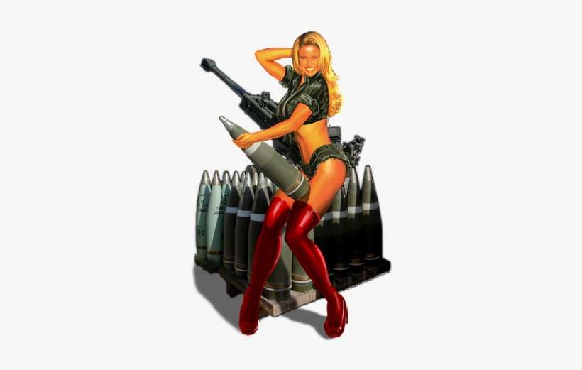 Artillery Pin Up Girl, transparent png download