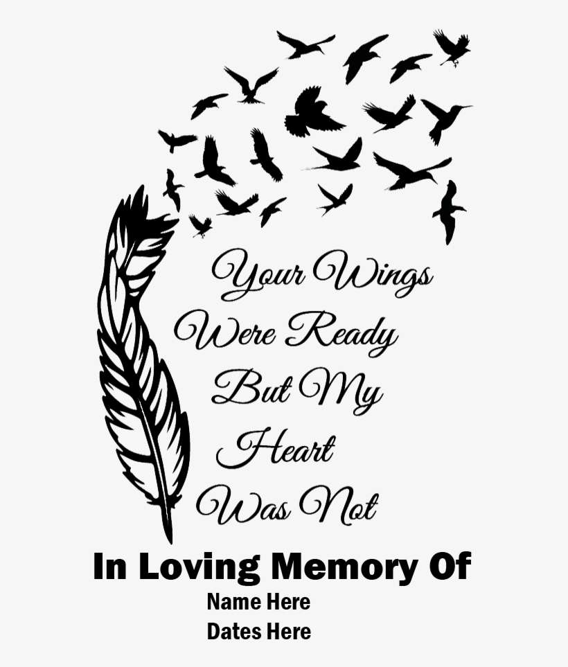 Picture Freeuse Library Family Wings Tnavinyls Com - His Wings Were Ready But My Heart, transparent png download