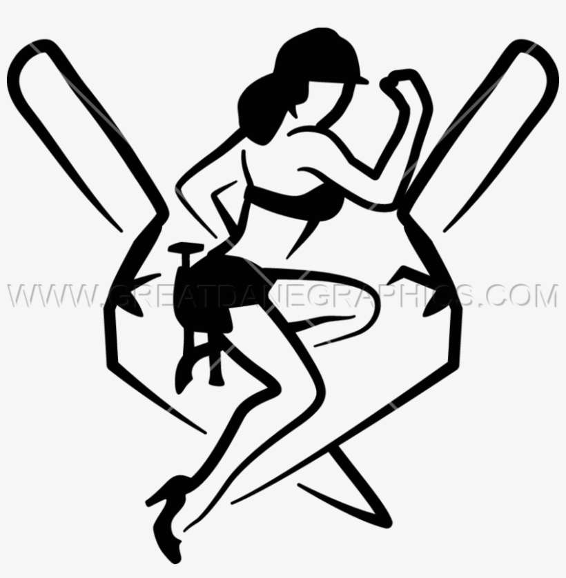 Pin Up Girl Silhouette Clip Art At Getdrawings - Pin Up Girl Baseball Silhouette, transparent png download