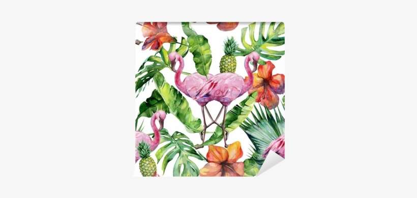 Watercolor Illustration Of Tropical Pink Flamingo Bird - Upstreet Graphite Pickleball Paddle Set Of 2, transparent png download