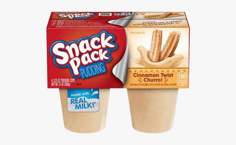 Cinnamon Twist Churro Pudding - Snack Pack Chocolate Pudding, transparent png download