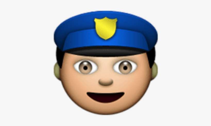 Free Png Ios Emoji Police Officer Png Images Transparent - Brown Hair Man Emoji, transparent png download