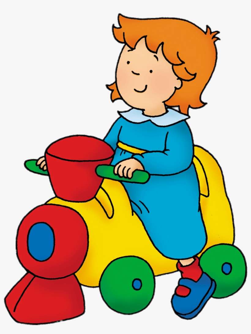 caillou s sister rosie on toy train rosie caillou png png image transparent png free download on seekpng toy train rosie caillou png png