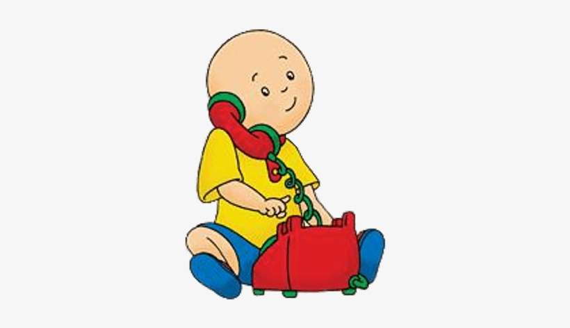 Caillou Calling On The Phone - Caillou Gif, transparent png download
